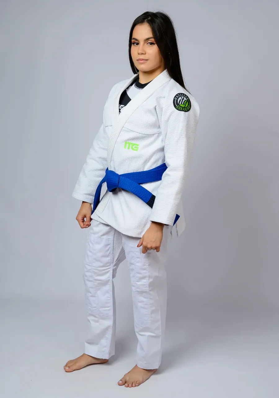 Kimono feminino In The Guard Green - Branco