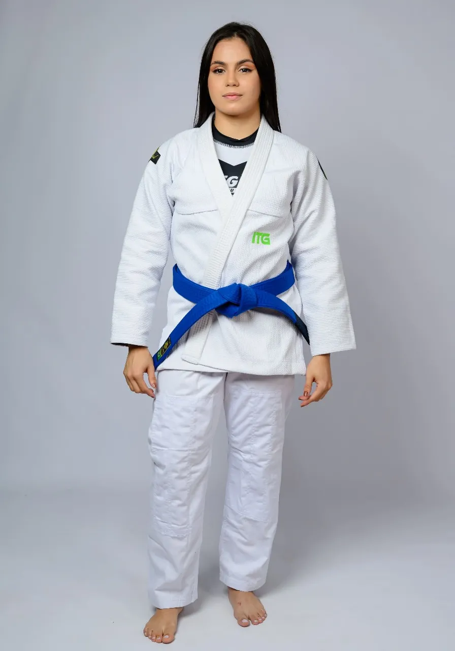 Kimono Feminino In The Guard Green Branco