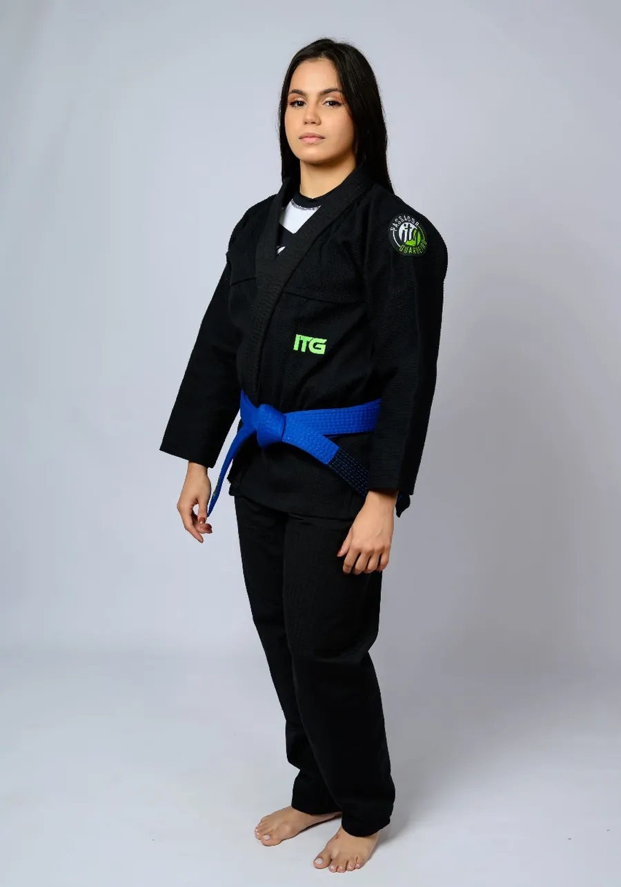 Kimono feminino In The Guard Green - Preto