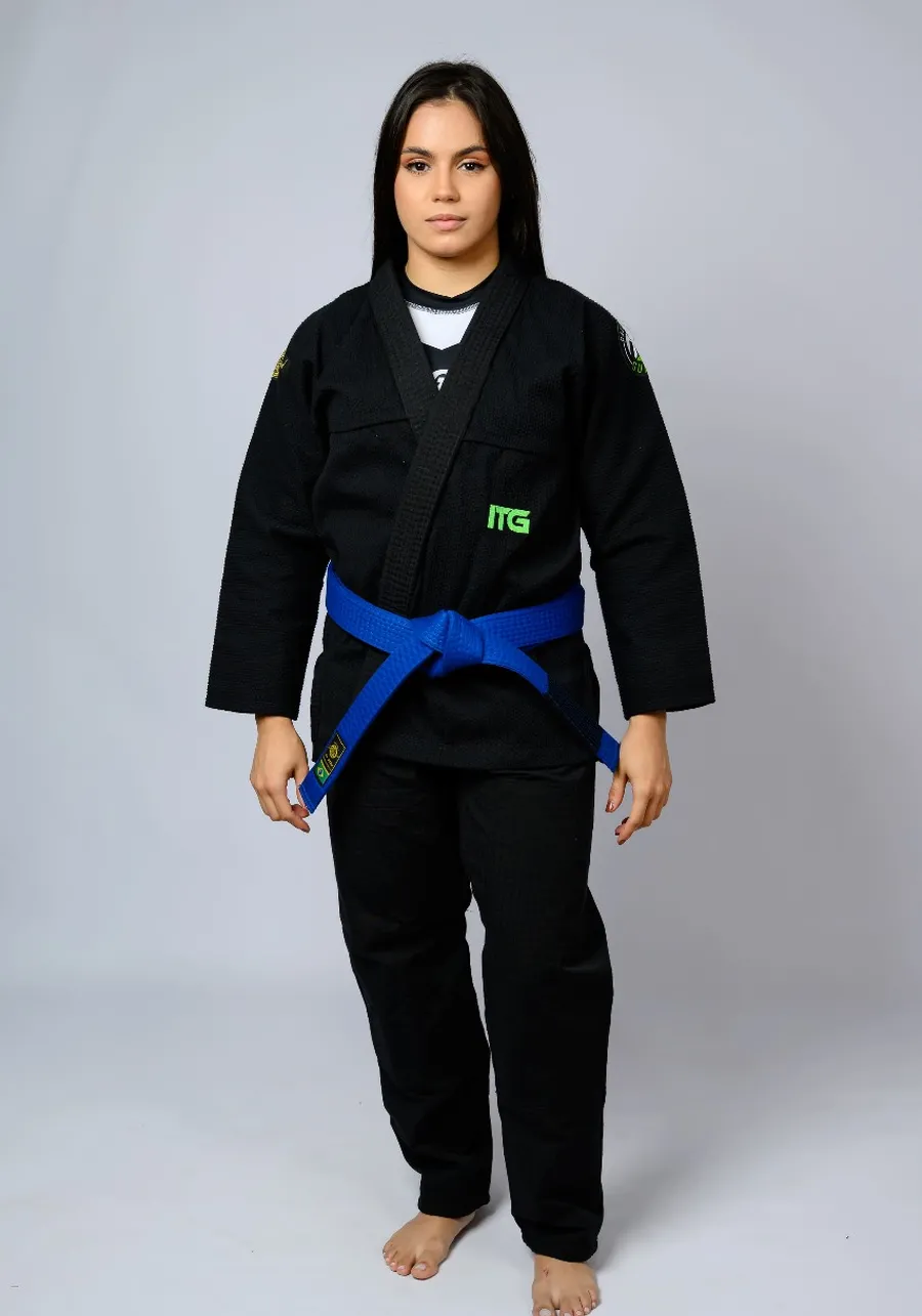 Kimono feminino In The Guard Green - Preto