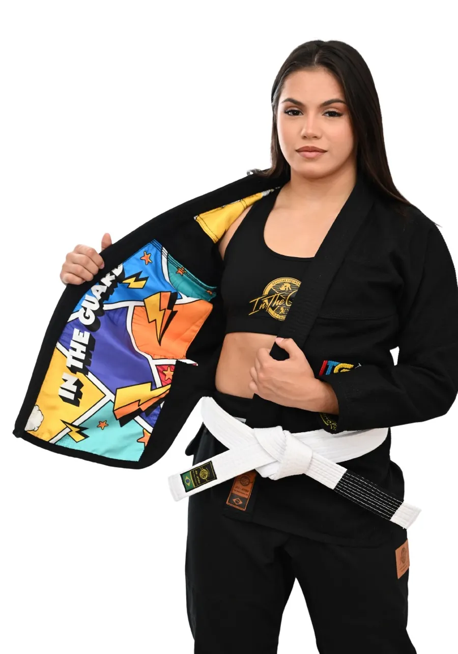 Kimono Feminino In The Guard Pró Colors Preto