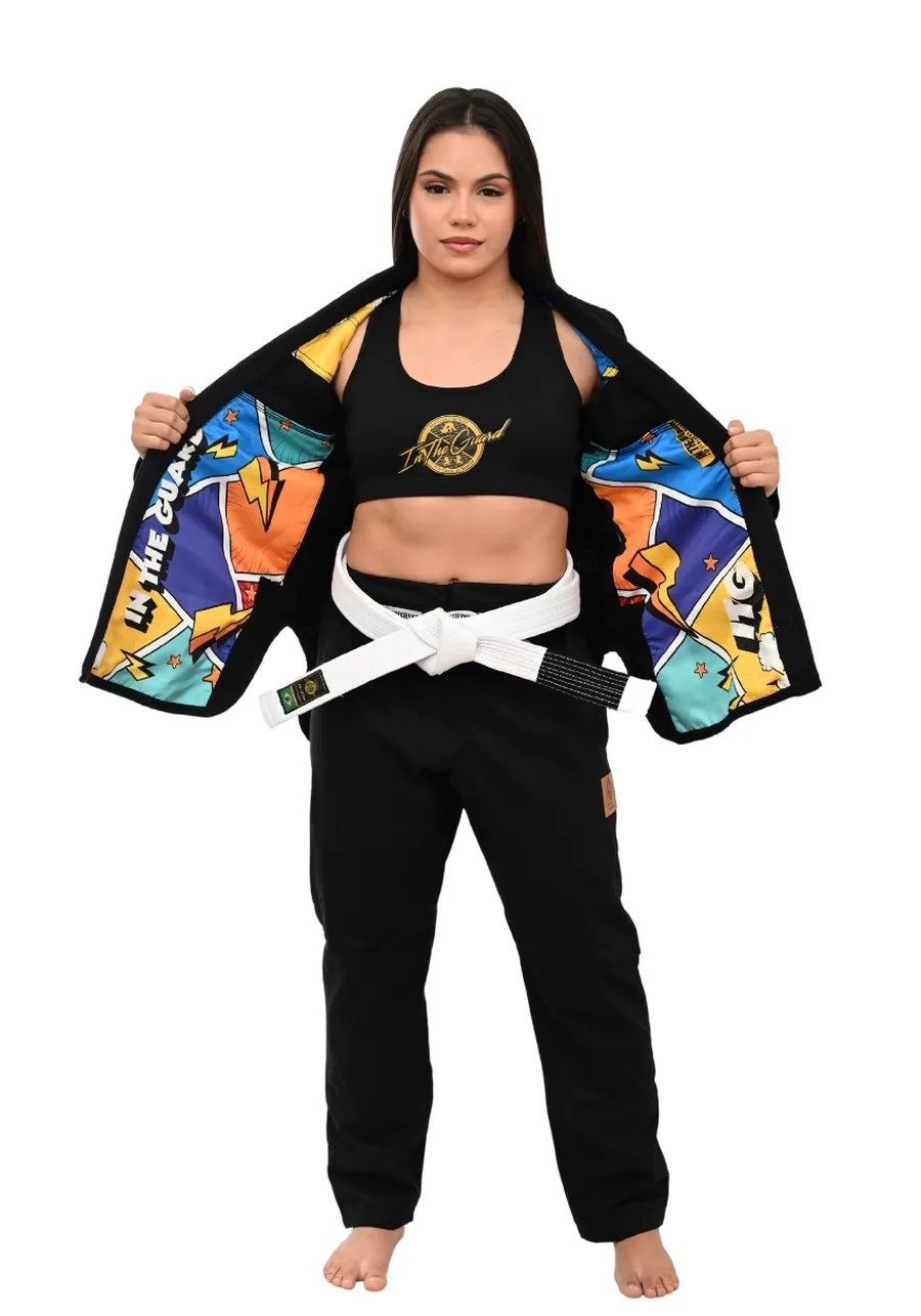 Kimono Feminino In The Guard Pró Colors Preto