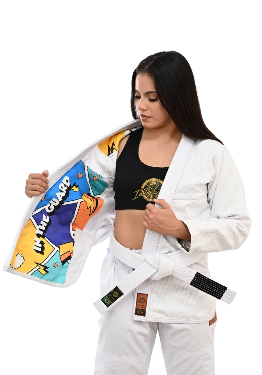 Kimono Feminino In The Guard Pró Colors Branco 