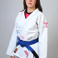 Kimono In The Guard Feminino Amazônia BOTO ROSA - Branco - imagem 3