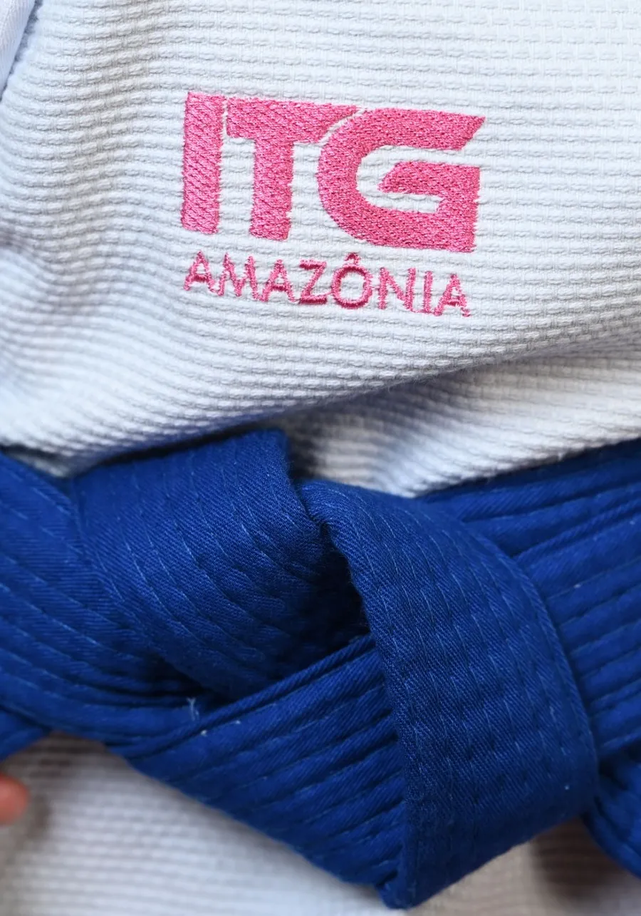 Kimono In The Guard Feminino Amazônia BOTO ROSA - Branco