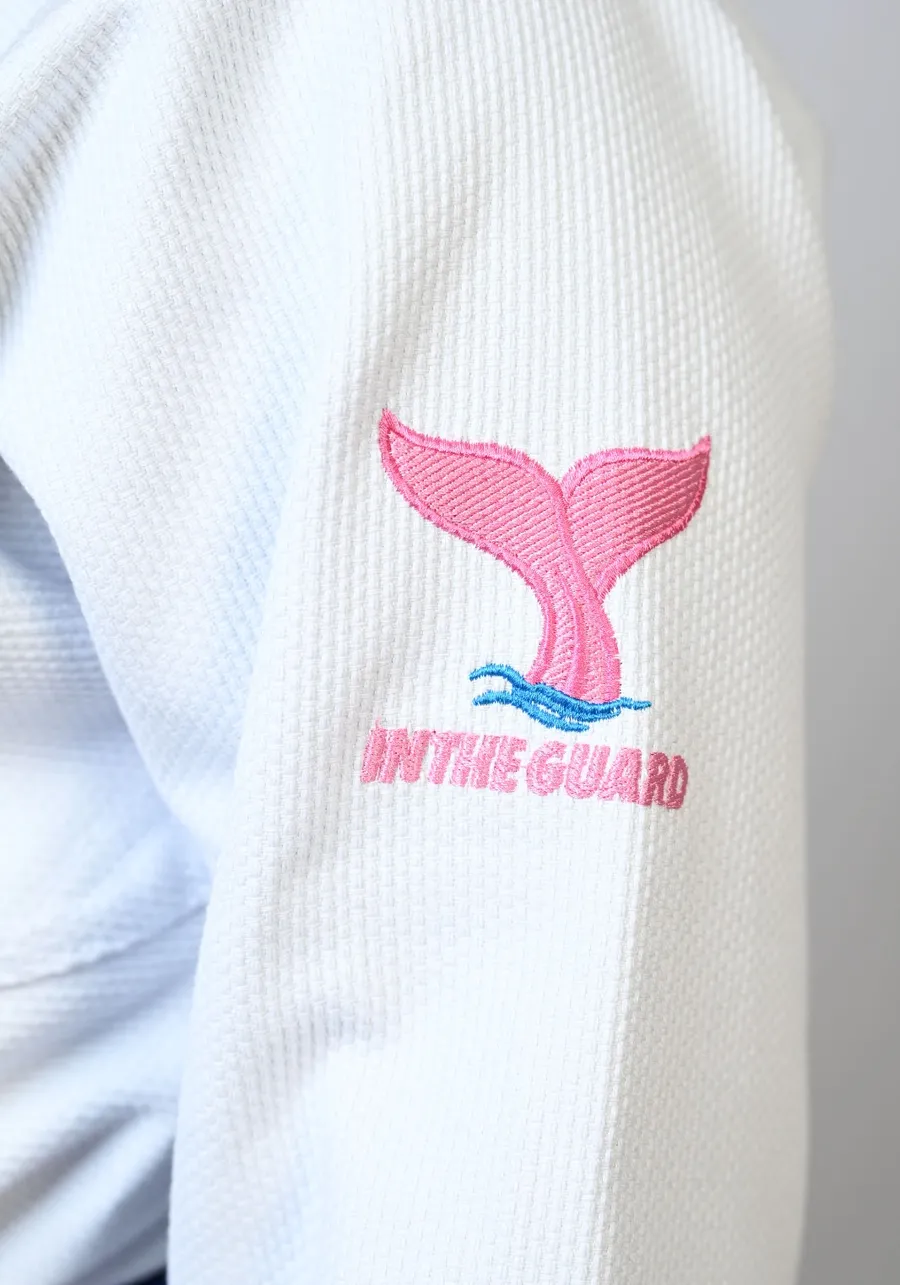 Kimono In The Guard Feminino Amazônia BOTO ROSA - Branco