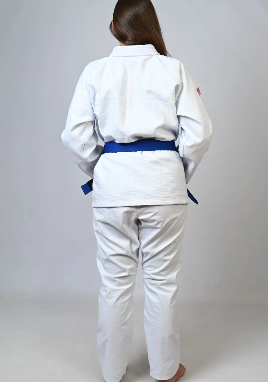 Kimono In The Guard Feminino Amazônia BOTO ROSA - Branco