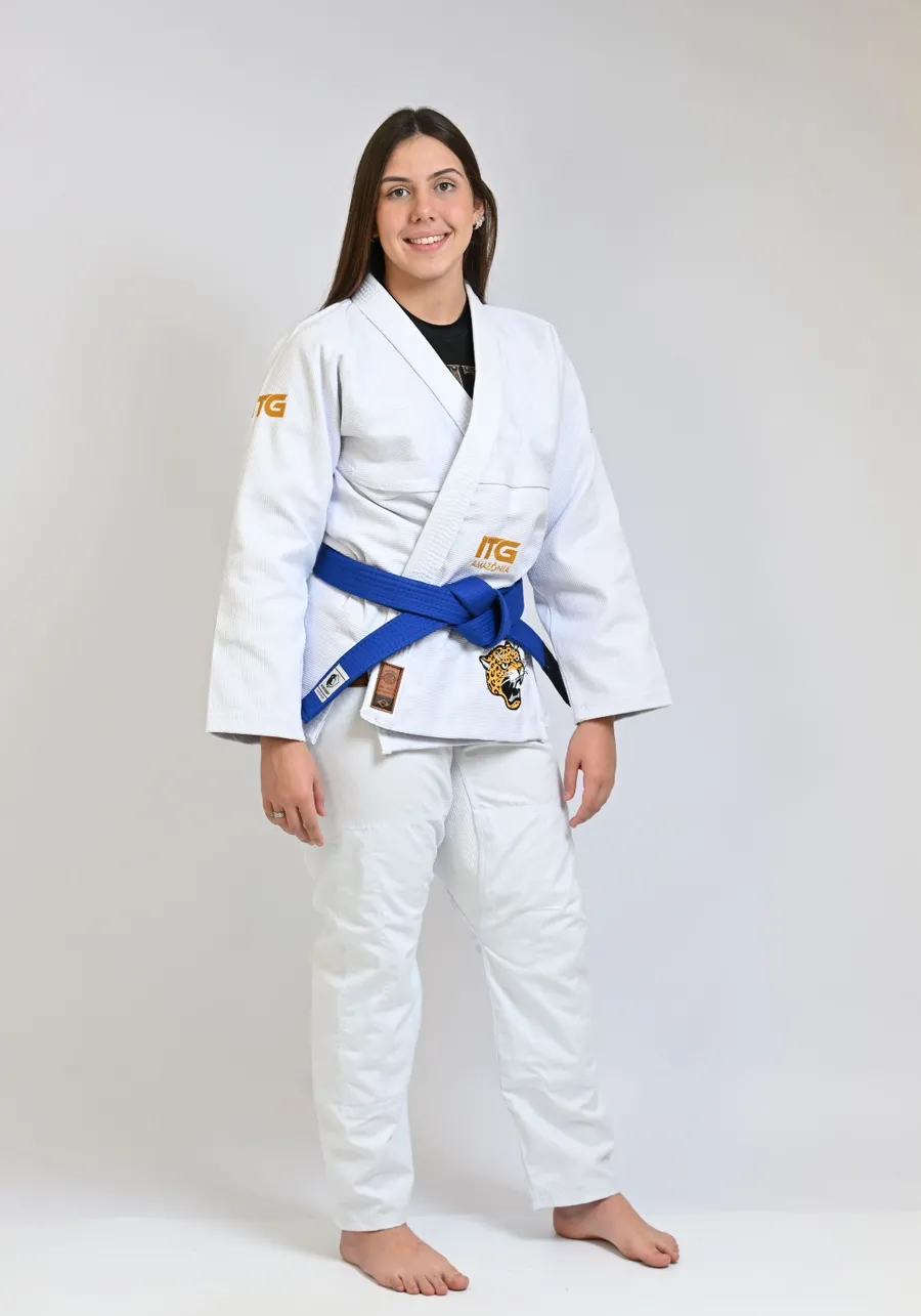Kimono Feminino In The Guard Amazonia Jaguar Branco