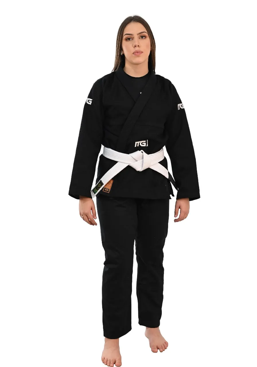 Kimono Feminino In The Guard Xadrez Pro Preto