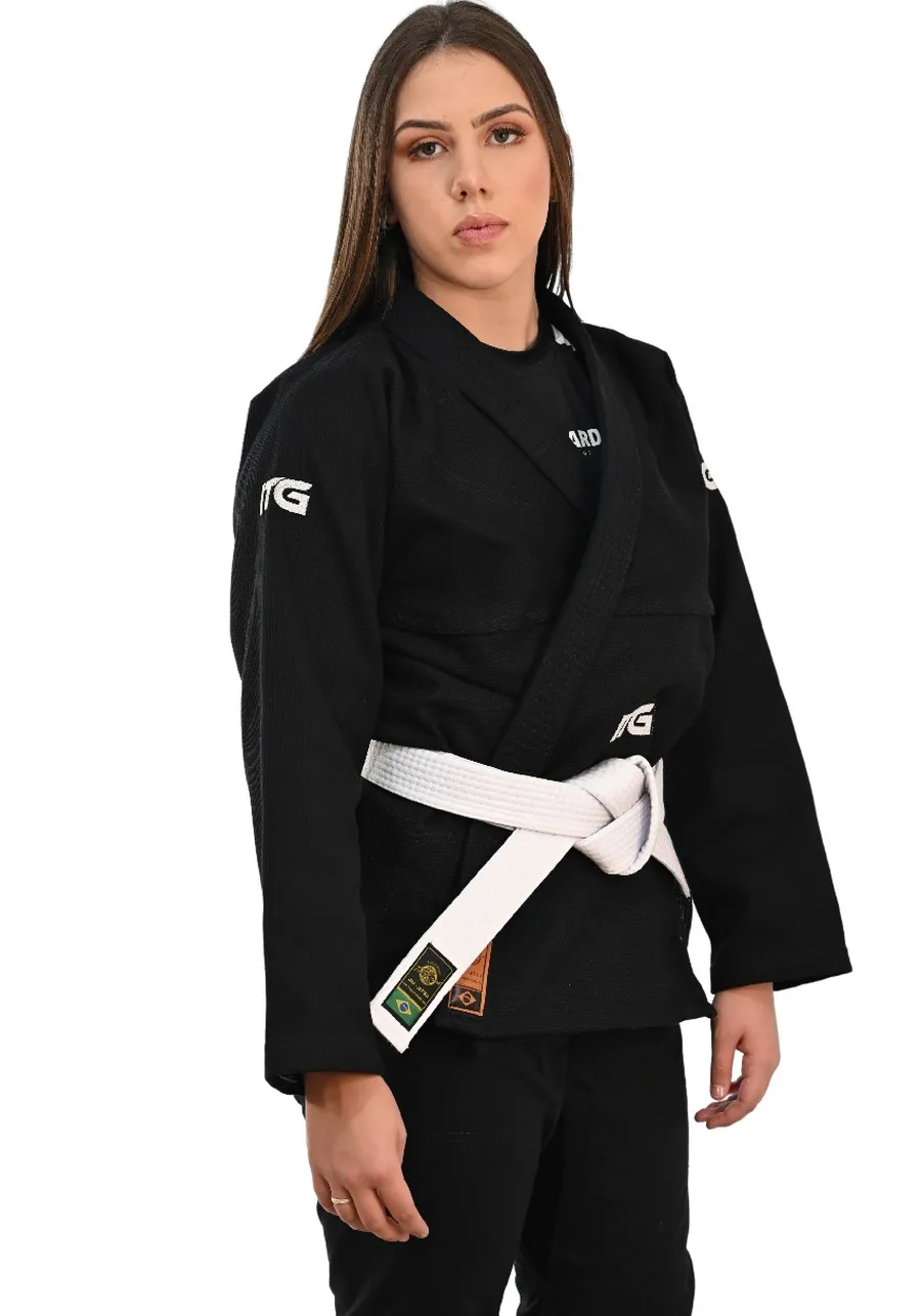 Kimono Feminino In The Guard Xadrez Pro Preto