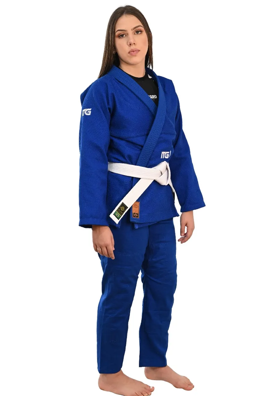 Kimono Feminino In The Guard Xadrez Pro Azul
