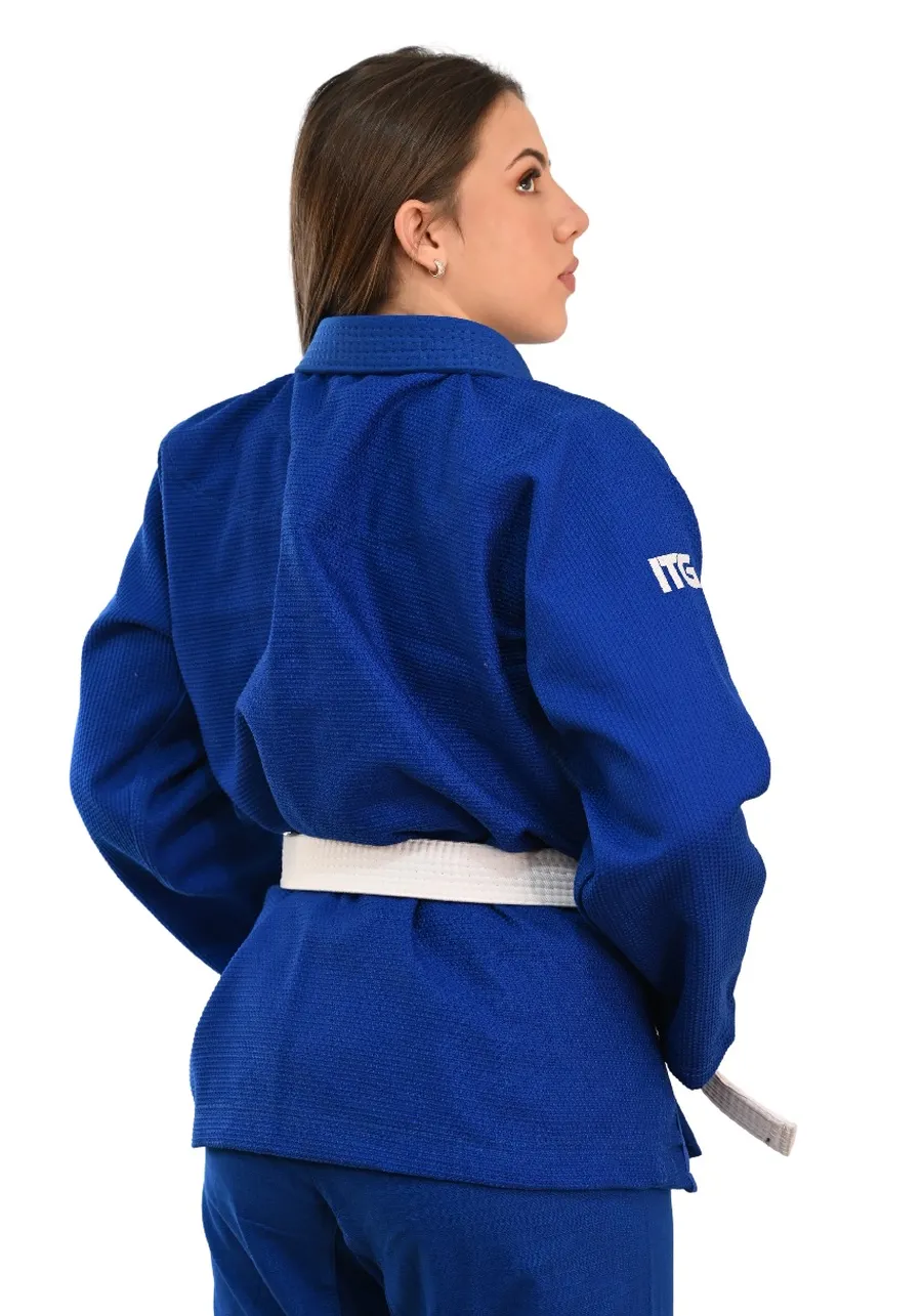 Kimono Feminino In The Guard Xadrez Pro Azul