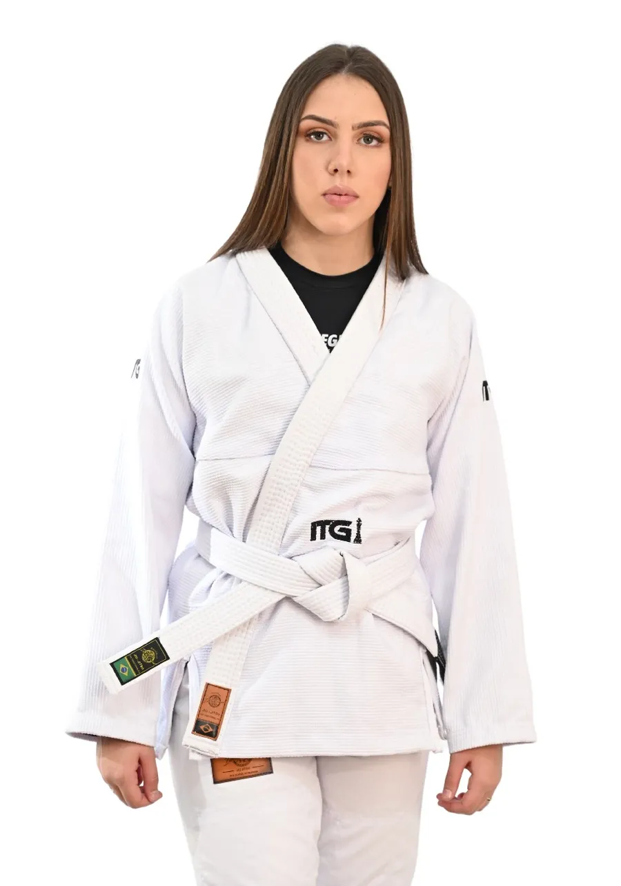 Kimono Feminino In The Guard Xadrez Pro Branco