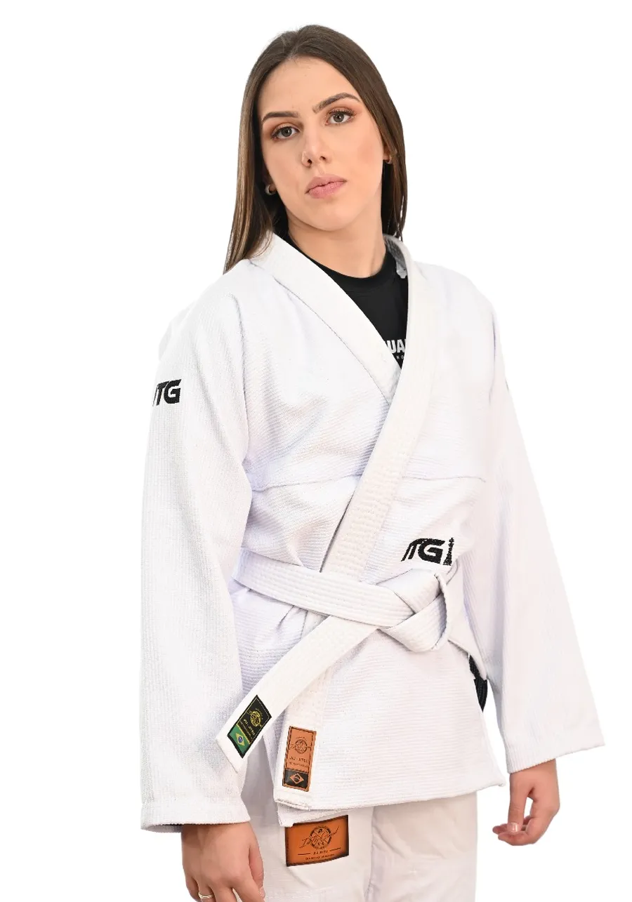 Kimono Feminino In The Guard Xadrez Pro Branco