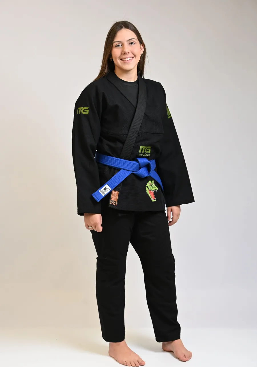 Kimono In The Guard Feminino Amazonia Jacare Preto