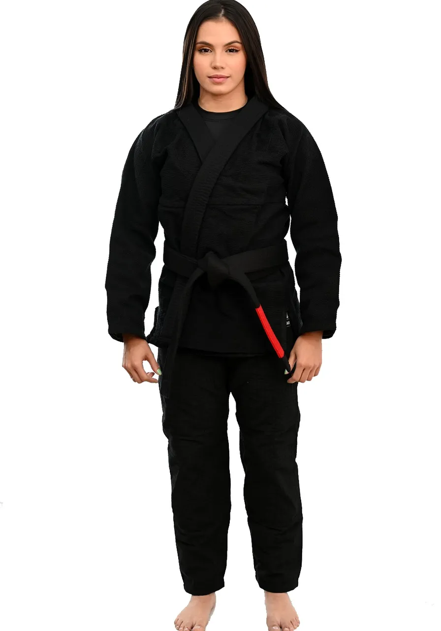 Kimono Feminino In The Guard Jiu-Jitsu Liso Preto