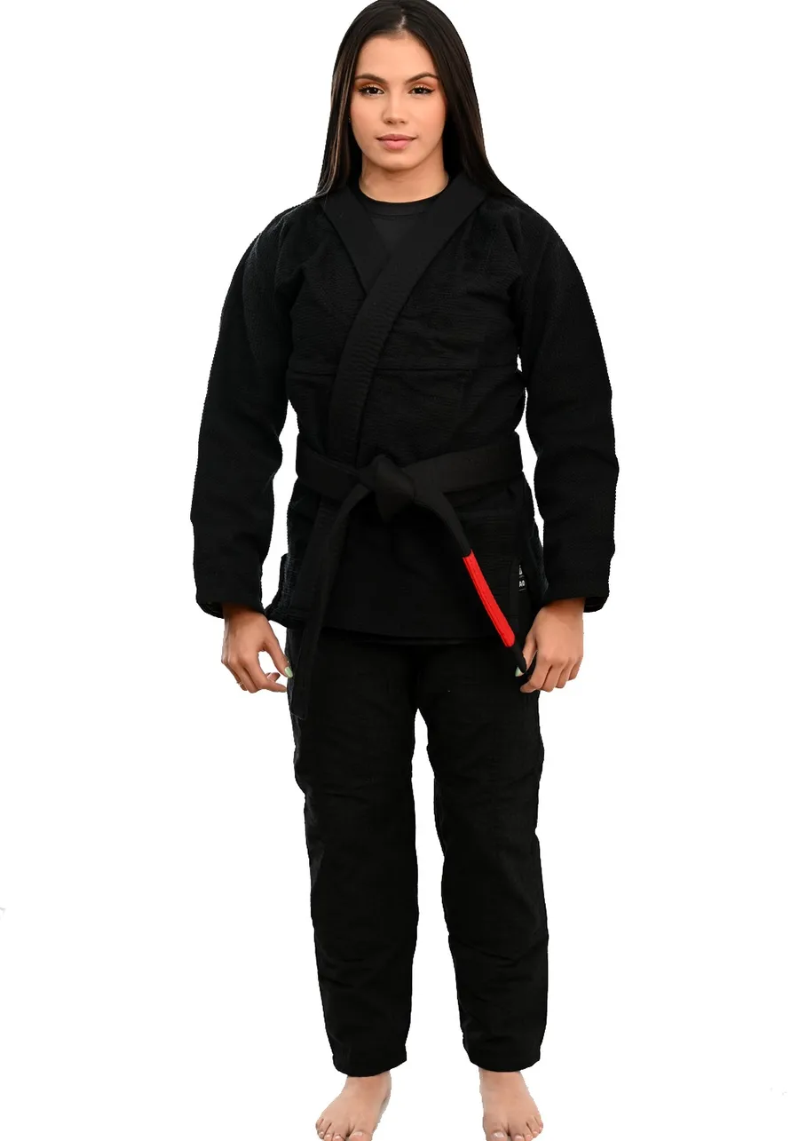 Kimono Feminino In The Guard Jiu-Jitsu Liso Preto