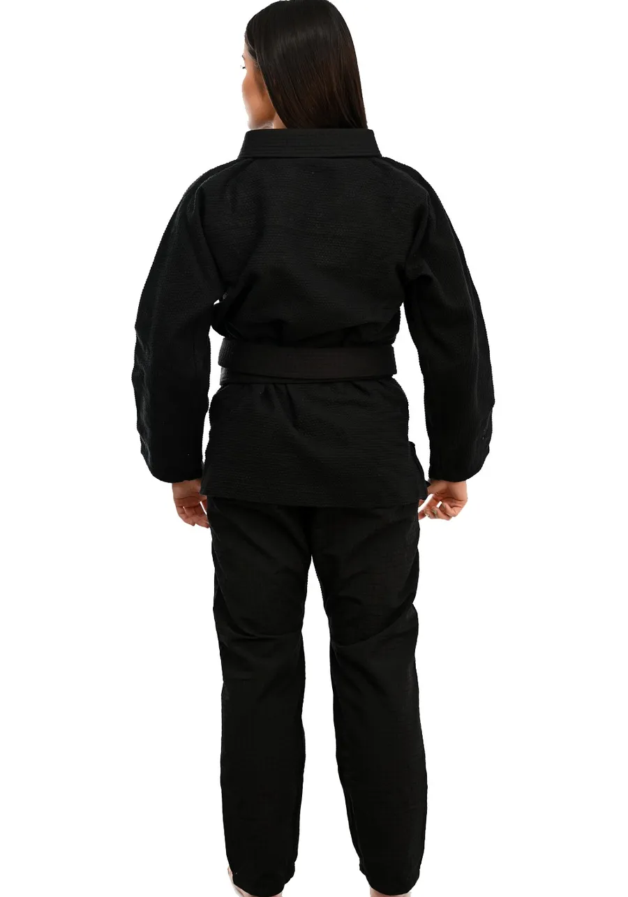 Kimono Feminino In The Guard Jiu-Jitsu Liso Preto