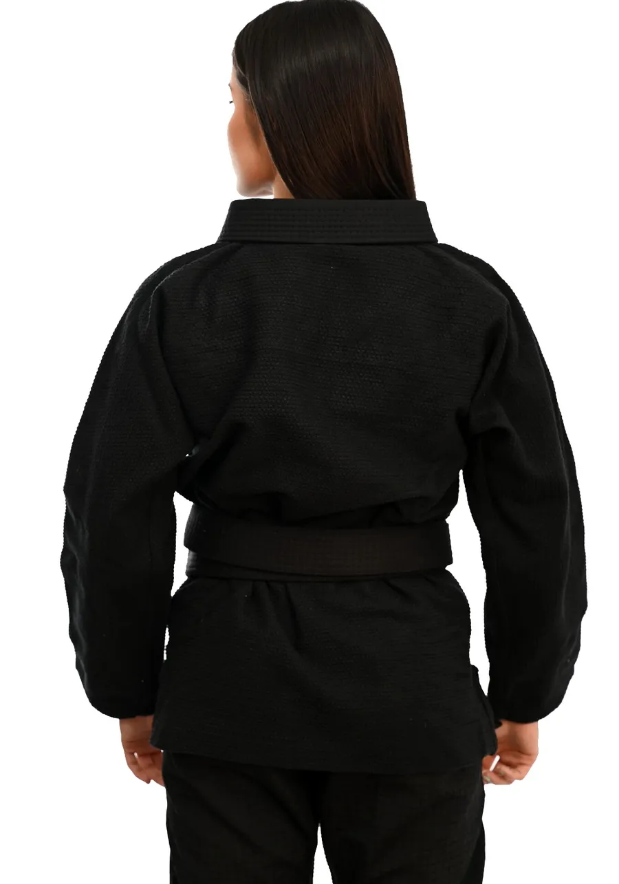 Kimono Feminino In The Guard Jiu-Jitsu Liso Preto
