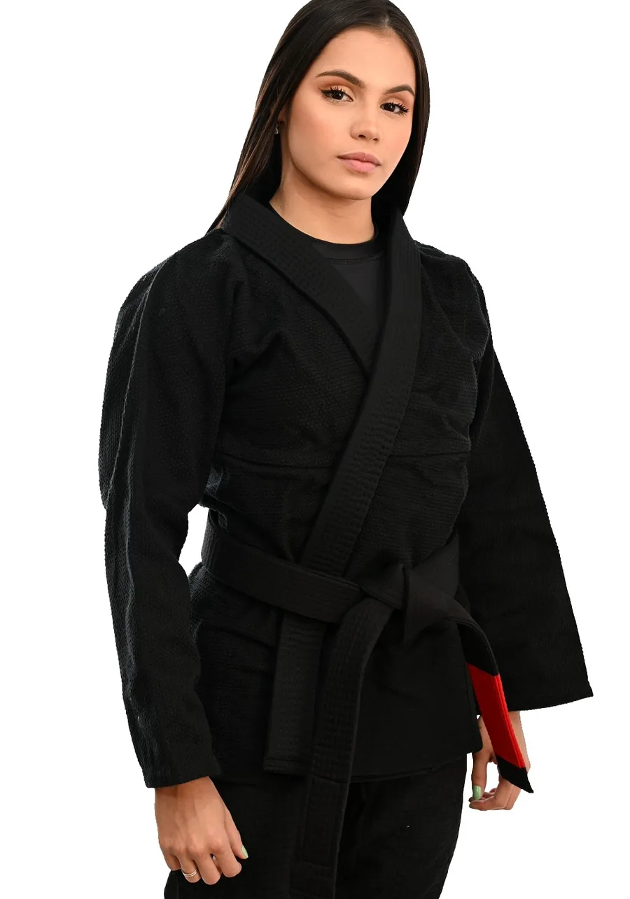 Kimono Feminino In The Guard Jiu-Jitsu Liso Preto