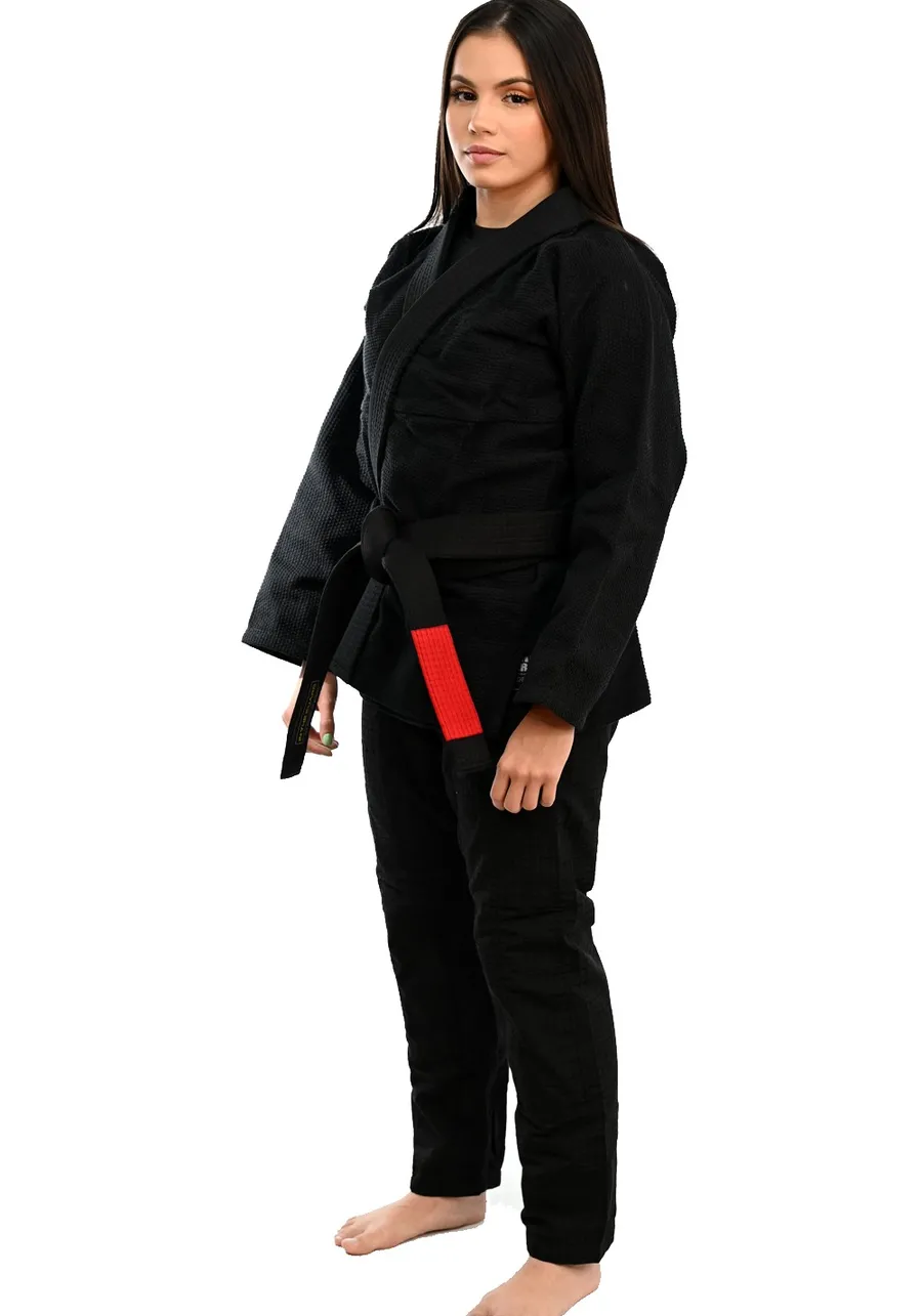 Kimono Feminino In The Guard Jiu-Jitsu Liso Preto