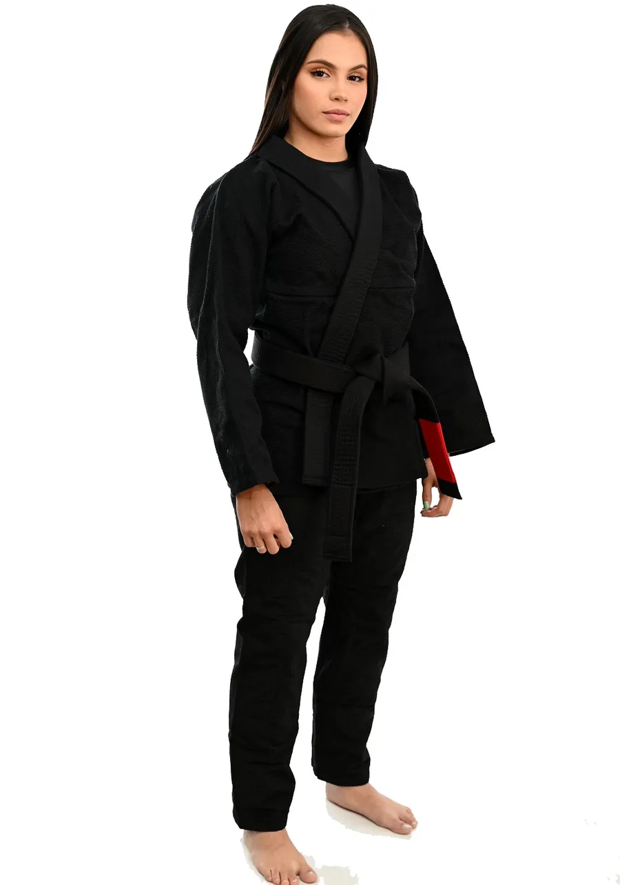Kimono Feminino In The Guard Jiu-Jitsu Liso Preto
