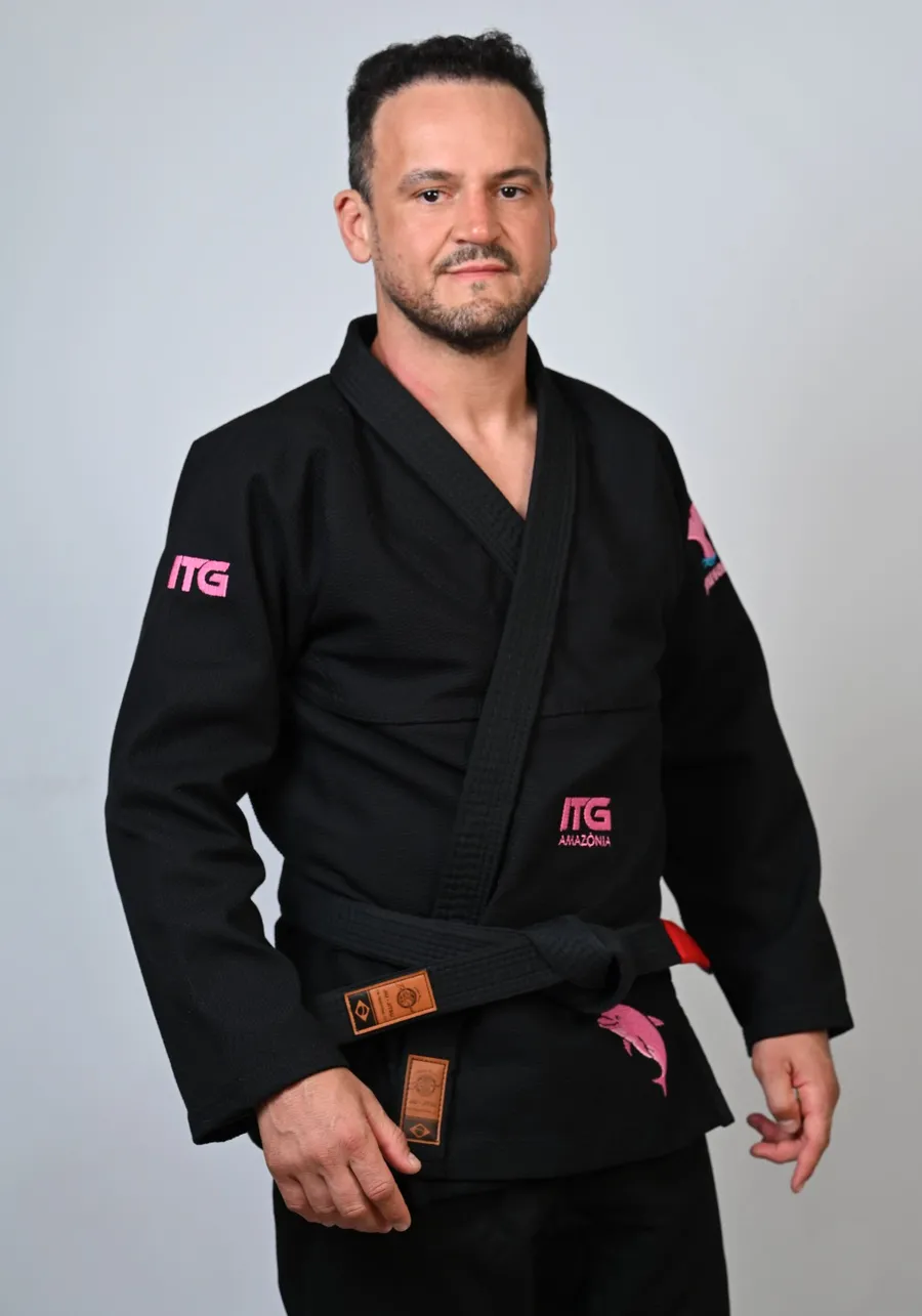 Kimono In The Guard Jiu-Jitsu AMAZÔNIA BOTO ROSA PRETO