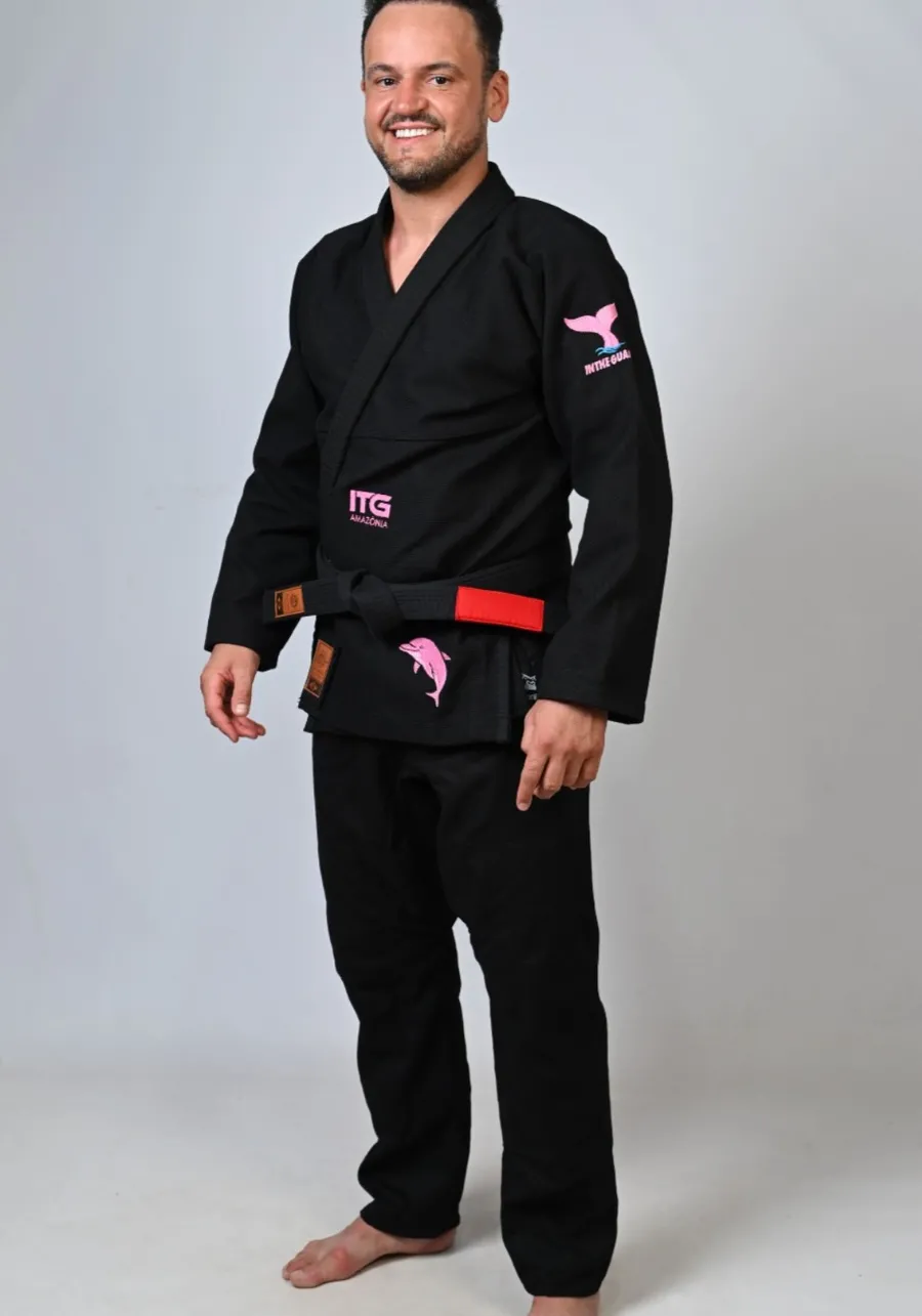 Kimono In The Guard Jiu-Jitsu AMAZÔNIA BOTO ROSA PRETO