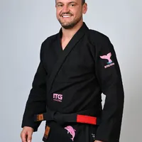 Kimono In The Guard Jiu-Jitsu AMAZÔNIA BOTO ROSA PRETO - imagem 10