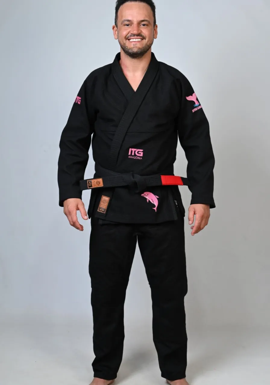 Kimono In The Guard Jiu-Jitsu AMAZÔNIA BOTO ROSA PRETO
