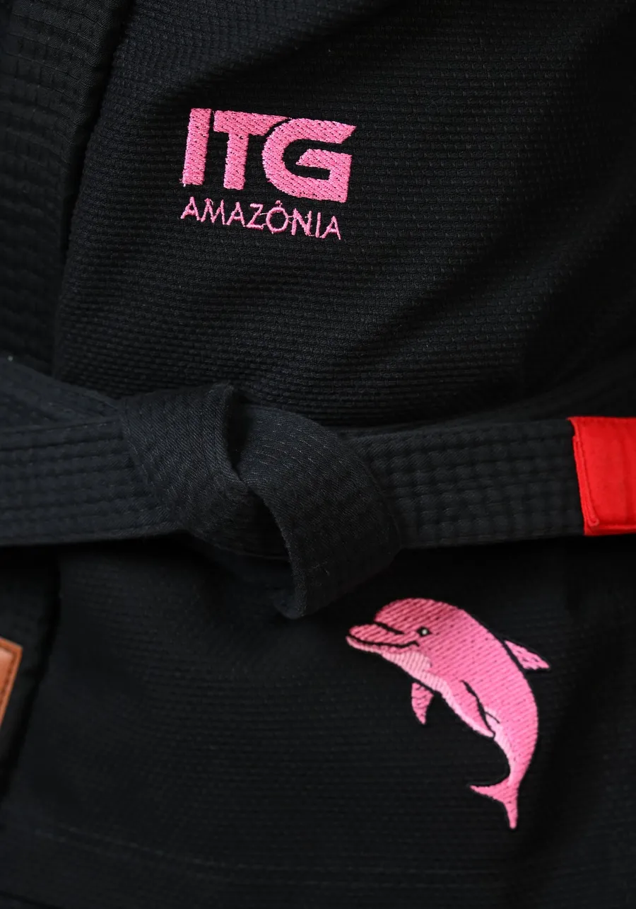 Kimono In The Guard Jiu-Jitsu AMAZÔNIA BOTO ROSA PRETO