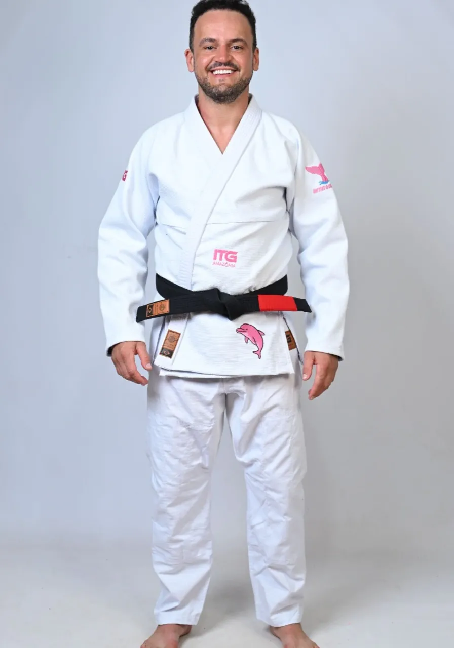 Kimono In The Guard Jiu-Jitsu AMAZÔNIA BOTO ROSA BRANCO