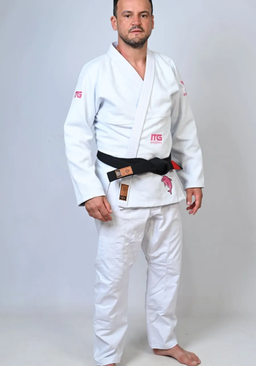 Kimono In The Guard Jiu-Jitsu AMAZÔNIA BOTO ROSA BRANCO