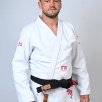 Kimono In The Guard Jiu-Jitsu AMAZÔNIA BOTO ROSA BRANCO - imagem 6