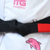 Kimono In The Guard Jiu-Jitsu AMAZÔNIA BOTO ROSA BRANCO - imagem 9