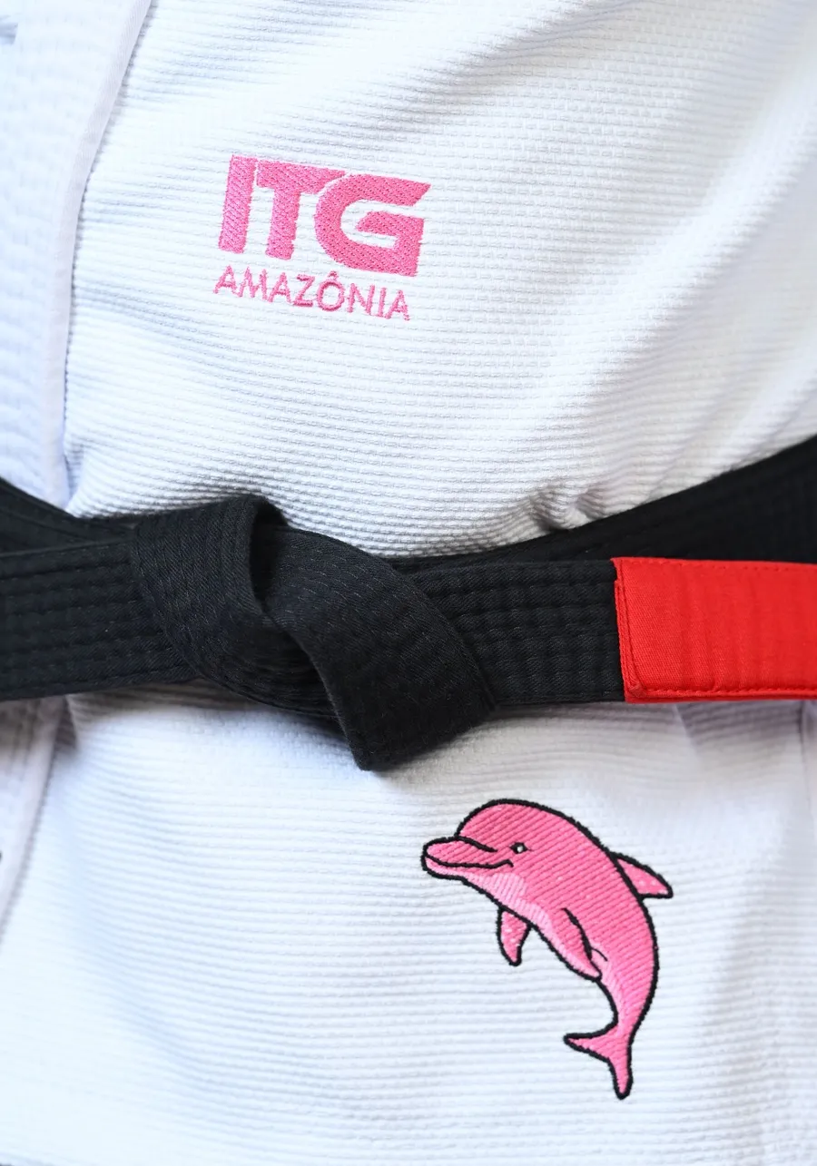 Kimono In The Guard Jiu-Jitsu AMAZÔNIA BOTO ROSA BRANCO
