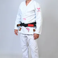 Kimono In The Guard Jiu-Jitsu AMAZÔNIA BOTO ROSA BRANCO - imagem 3