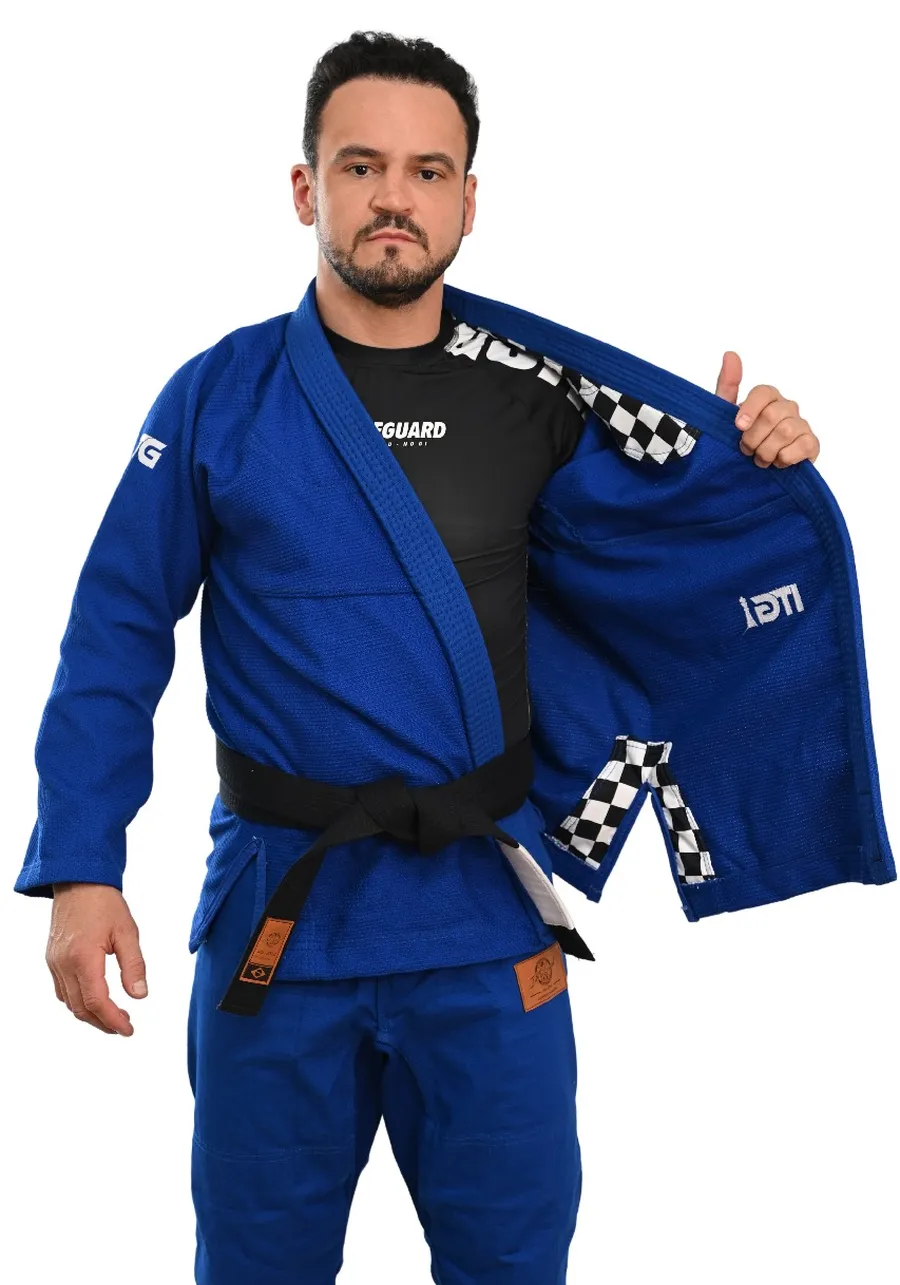 Kimono In The Guard Xadrez Pro Azul