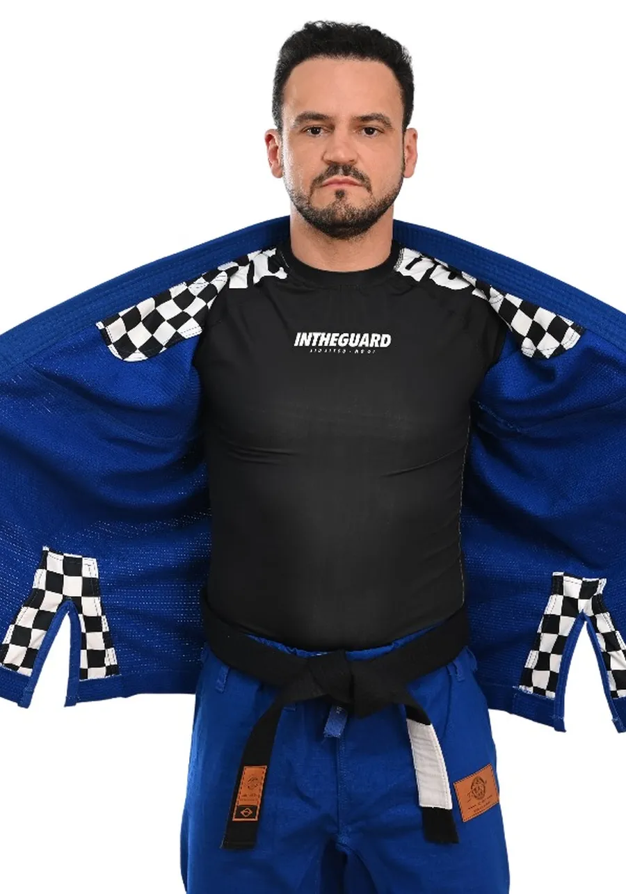 Kimono In The Guard Xadrez Pro Azul