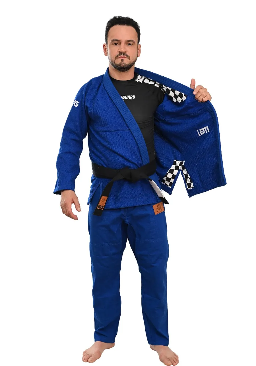 Kimono In The Guard Xadrez Pro Azul