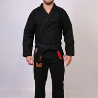 Kimono In The Guard Jiu-Jitsu Liso PRÓ PRETO - imagem 1