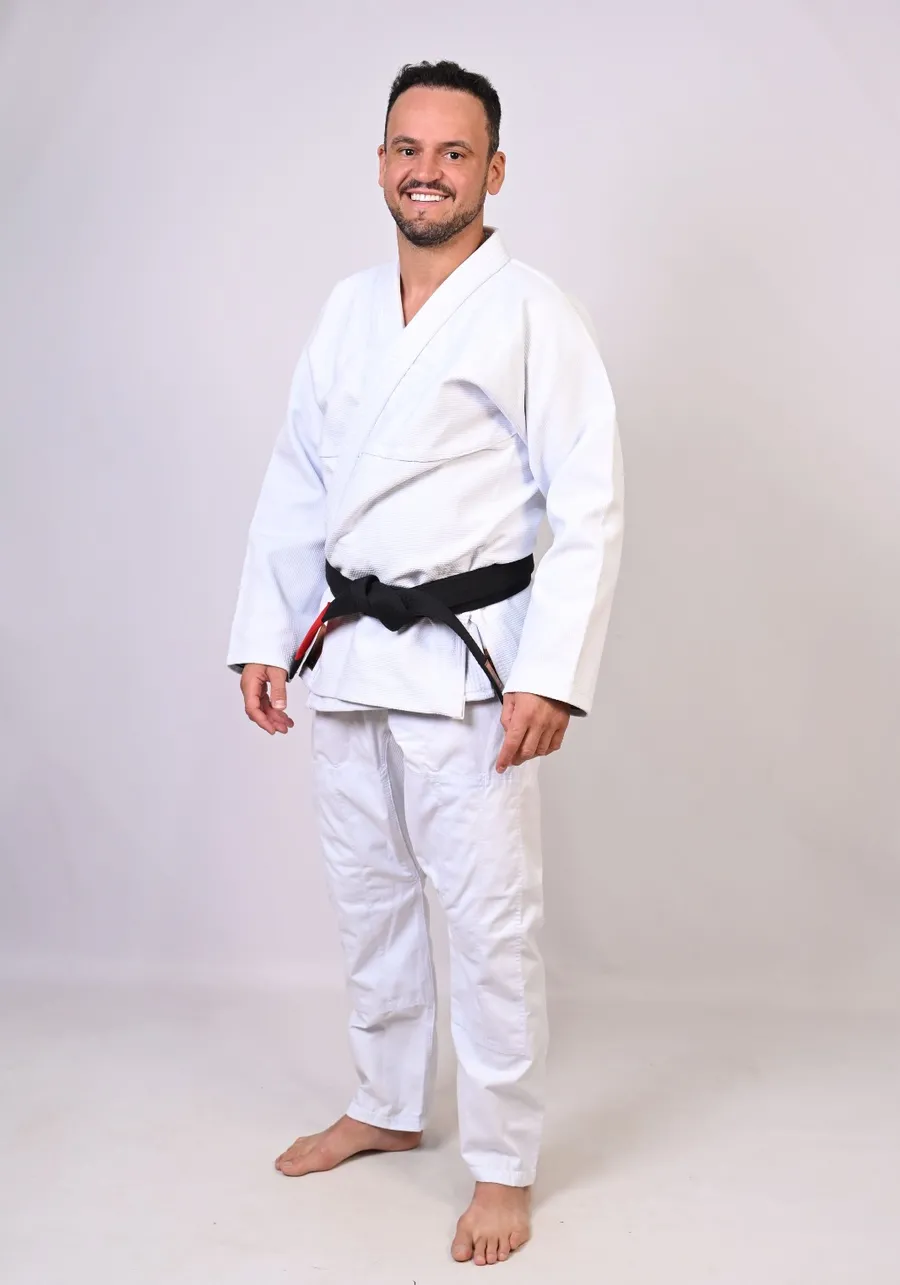 	 Kimono In The Guard Jiu-Jitsu Liso PRÓ BRANCO