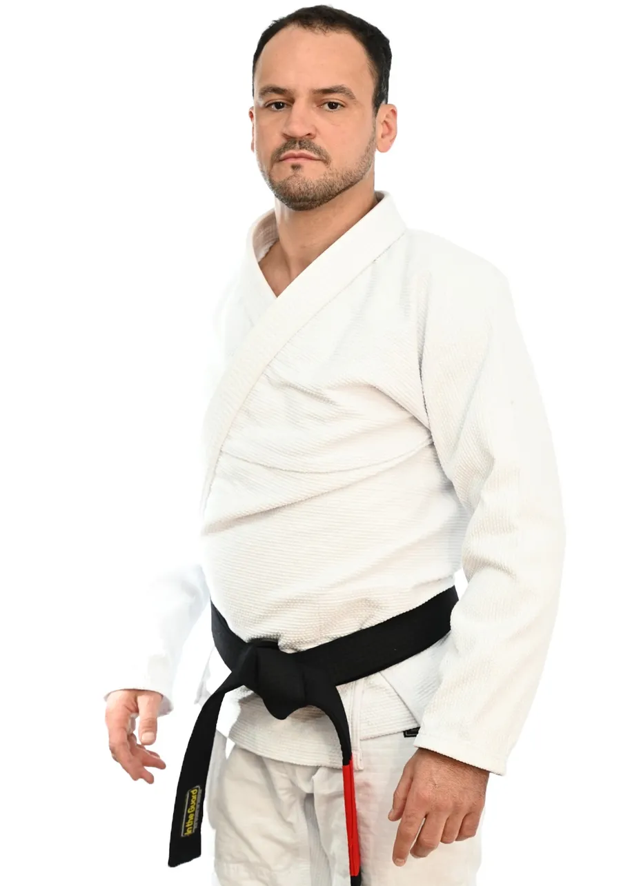 	 Kimono In The Guard Jiu-Jitsu Liso Branco