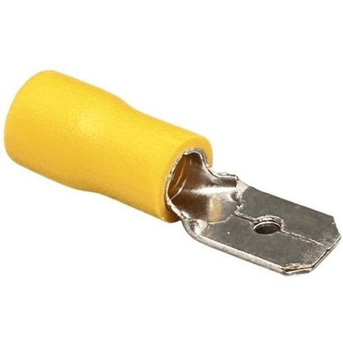 Terminal Pré Isolado Tipo Macho 4mm a 6mm Amarelo - G20