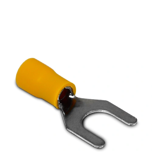 Terminal Pré-Isolado Tipo Forquilha - Cabo 4 e 6mm² - Amarelo - Forquilha 12mm - SV 5.5-6 – SIBRATEC
