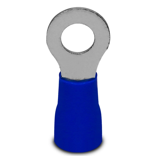 Terminal Pré-Isolado Tipo Olhal - Cabo 16mm² - Azul - Diâmetro do Furo 8,2mm – RV 14-8 SIBRATEC