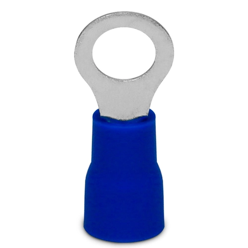 Terminal Pré-Isolado Tipo Olhal - Cabo 2,5mm² - Azul - Diâmetro do Furo 5,2mm – RVS 2-5 - SIBRATEC
