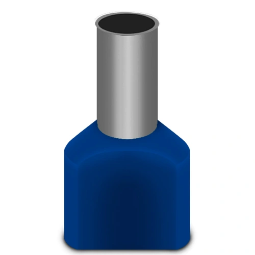 Terminal Pré-Isolado Tubular Duplo 16mm² - Azul – TE1614 SIBRATEC