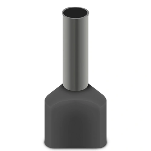 Terminal Pré-Isolado Tubular Duplo 4,0mm² - Cinza – TE4012 SIBRATEC