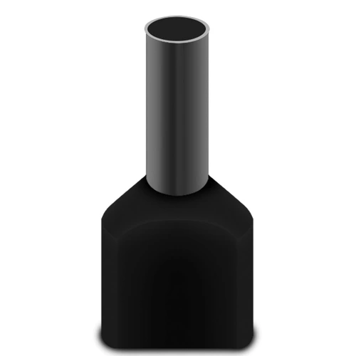 Terminal Pré-Isolado Tubular Duplo 6,0mm² - Preto – TE6014 SIBRATEC